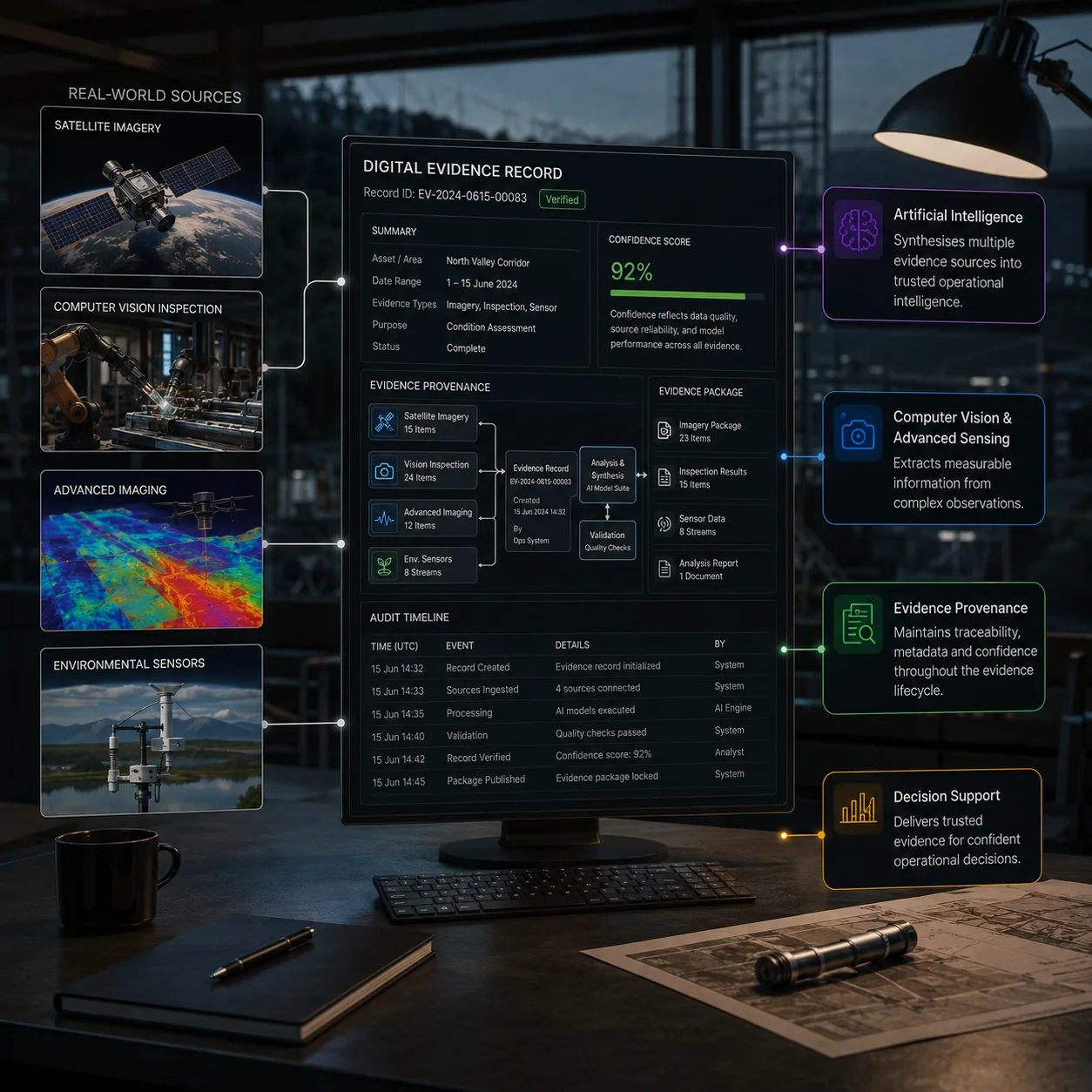 Evidence and Verification – Sarlight applied AI illustration
